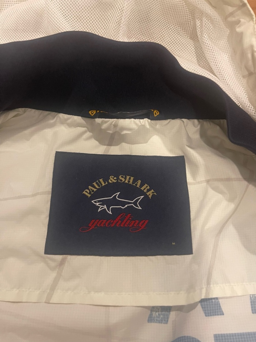 Paul & Shark Yachting Re-Sail Jacket Ltd Edition White Men’s Hooded Windbreaker - Picture 12 of 16